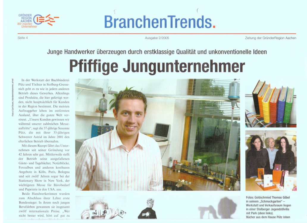 Schmuckgarten - Zeitungsartikel - Gründer Region Aachen 2005 Schmuckgarten - Zeitungsartikel - Gründer Region Aachen 2005