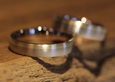 Eheringe selbst gemacht im Traurinkurs, Graugold, Gelbgold.