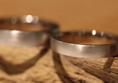 matte ringe für die hochzeit weissgold profil vogelzunge