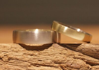 Schöne Trauringe Zweifabrig Grau Gold Rose Gold Schmuckgarten Aachen Stolberg