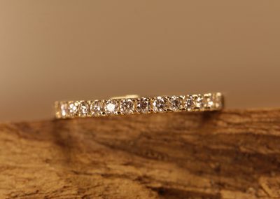 Gelb Gold Beisteck Ring mit Diamanten Schmuckgarten