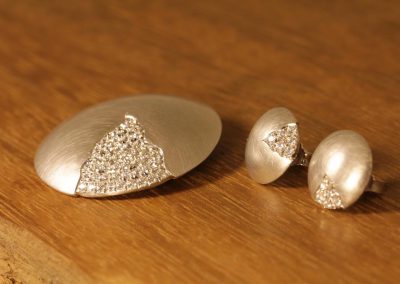 Schmuckset aus Silber - Anhänger und Ohrstecker