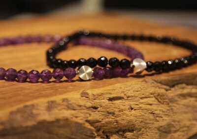 Stein Ketten Amethyst und Onyx