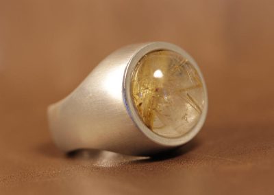 Großer Schmuck Ring aus Silber mit Stein Schmuckgarten