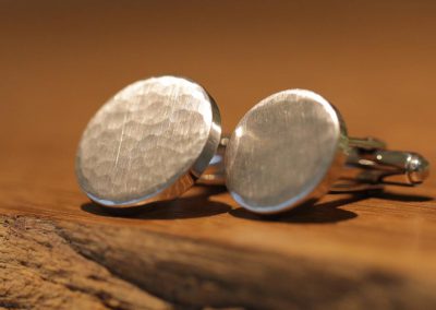 silber manschettenknöpfe geschmiedet schmuckgarten