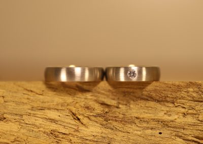 Hochzeit Ringe Zweifarbig Stecklötringe 950 palladium und 750 gelbgold mit Brillant
