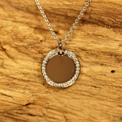 Kreisanhänger mit Brillanten 12mm (3)