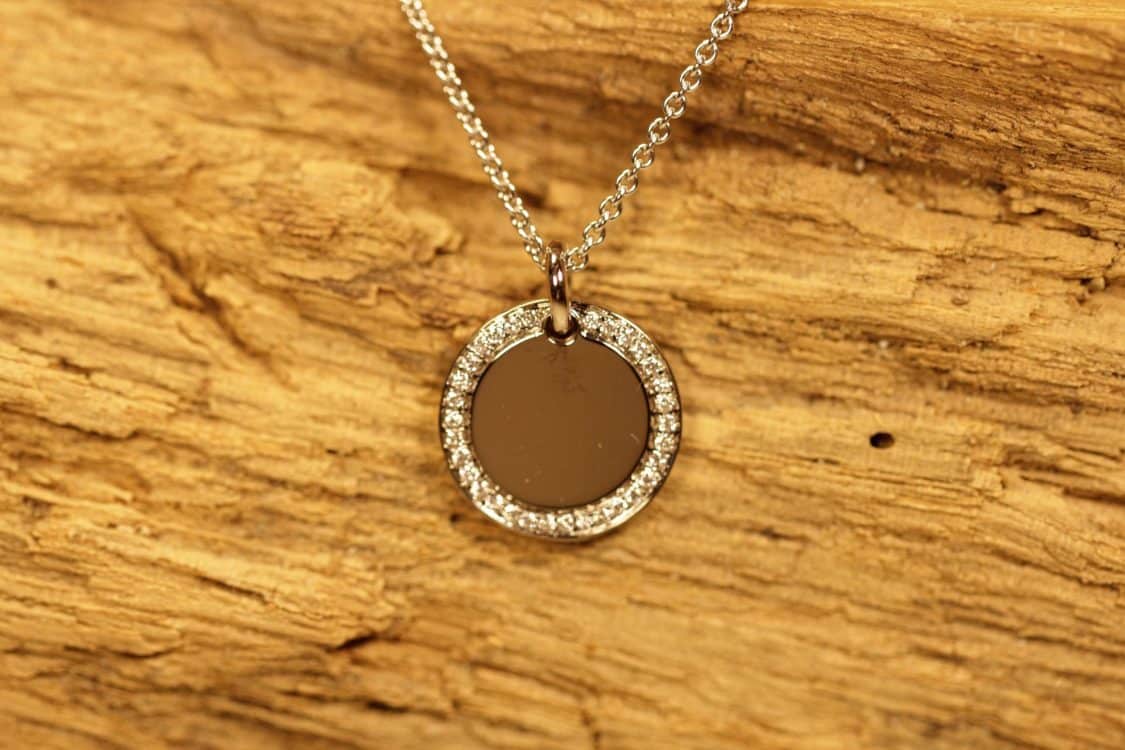 Kreisanhänger mit Brillanten 12mm (3)