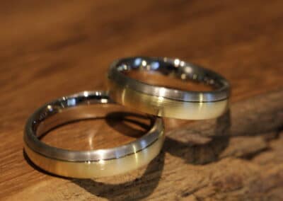 Trauringe Zweifarbig 585er Gelbgold & Graugold