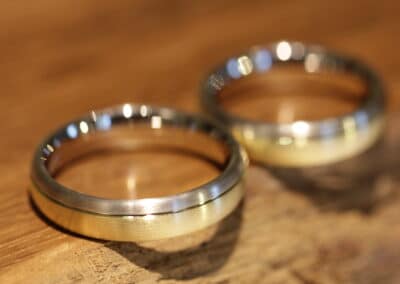 Trauringe Zweifarbig 585er Gelbgold & Graugold