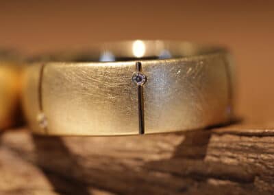 Trauringe 750er Gelbgold mit Brillanten
