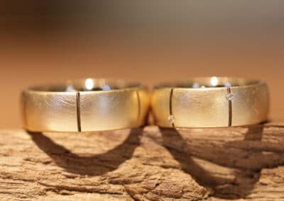 Trauringe 750er Gelbgold mit Brillanten