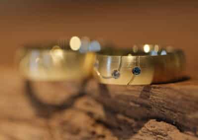 Trauringe 750er Gelbgold mit Muster