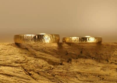 Trauringe 585er Rosegold geschmiedet