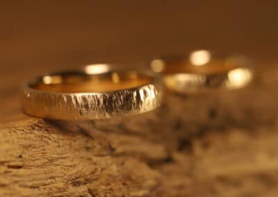 Trauringe 585er Rosegold geschmiedet