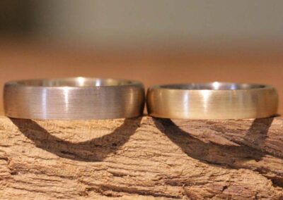 Trauringe 585er Rosegold & Graugold Stecklötringe
