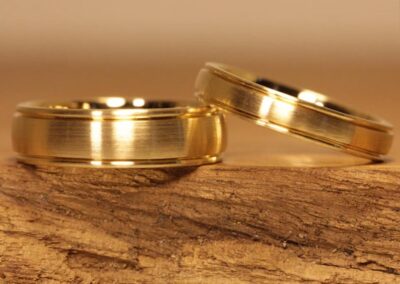 Trauringe 750er Gelbgold profiliert vitage