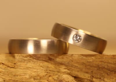 Eheringe Zweifarbig Stecklötringe 950er Palladium & 750er Gelbgold