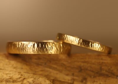 Trauringe 585er Rosegold geschmiedet