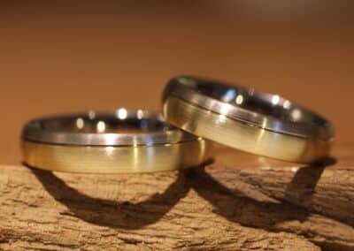 Trauringe Zweifarbig 585er Gelbgold & Graugold