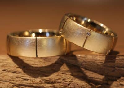 Trauringe 750er Gelbgold mit Brillanten