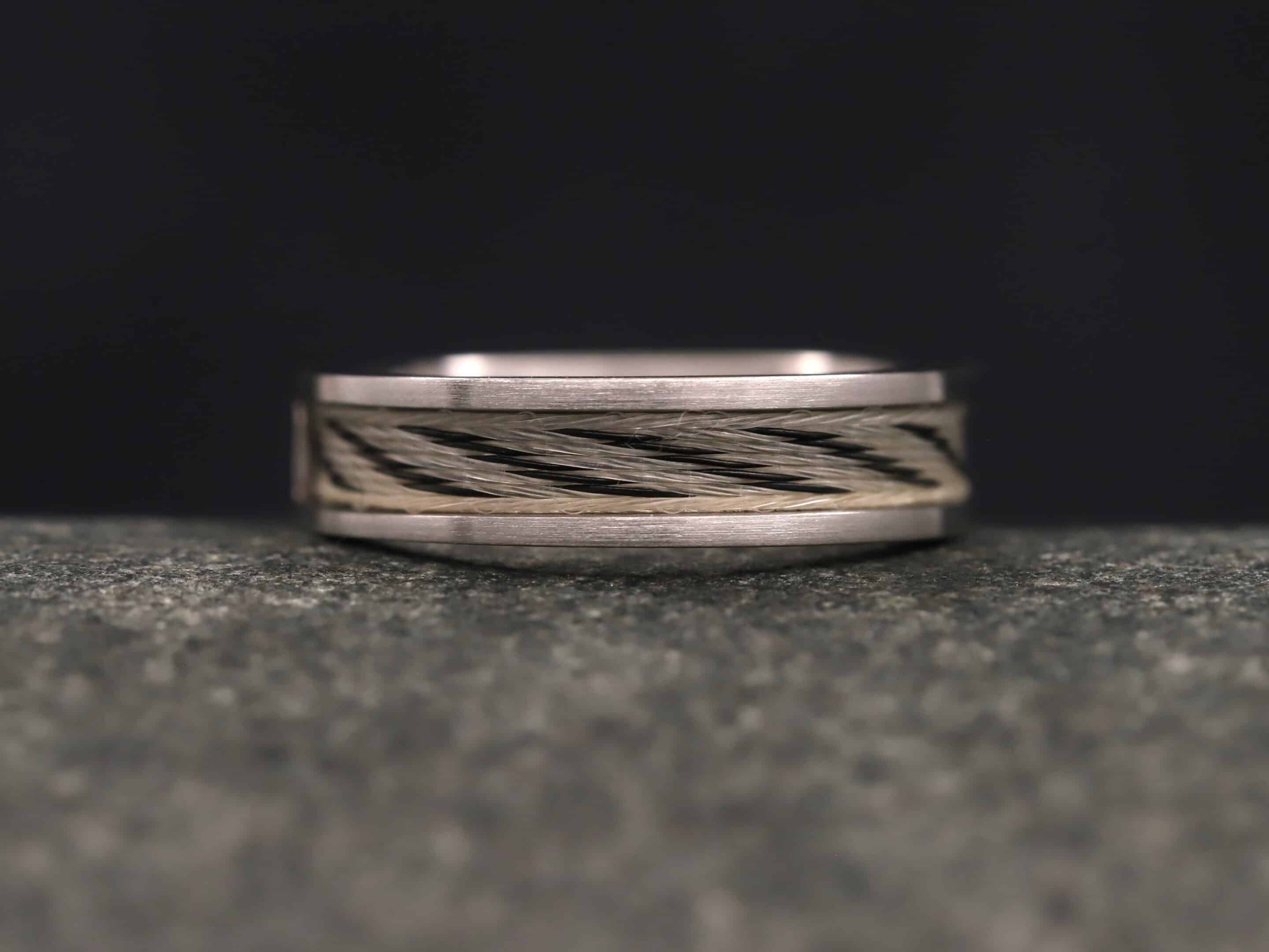 Pferdehaarring 950er Platin – Bild 5
