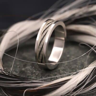 Pferdehaarring 950er Platin