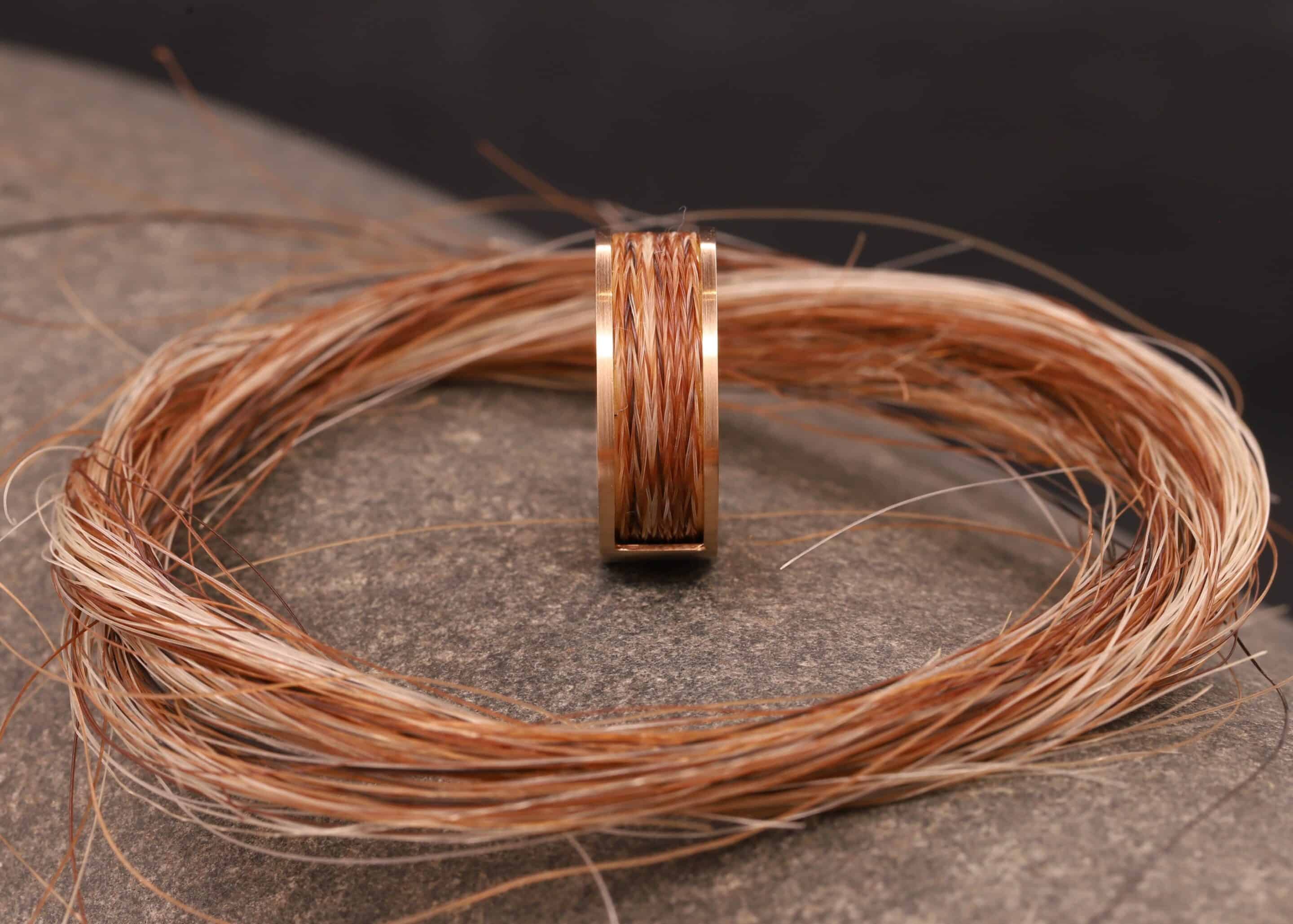 rosegold ring mit pferdehaaren stolberg bei aachen schmuckgarten
