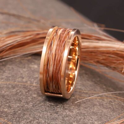 rosegold ring mit pferdehaaren stolberg bei aachen schmuckgarten