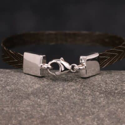 pferdehaarschmuck armband aus gewebten pferdehaaren und silber verschluss schmuckgarten