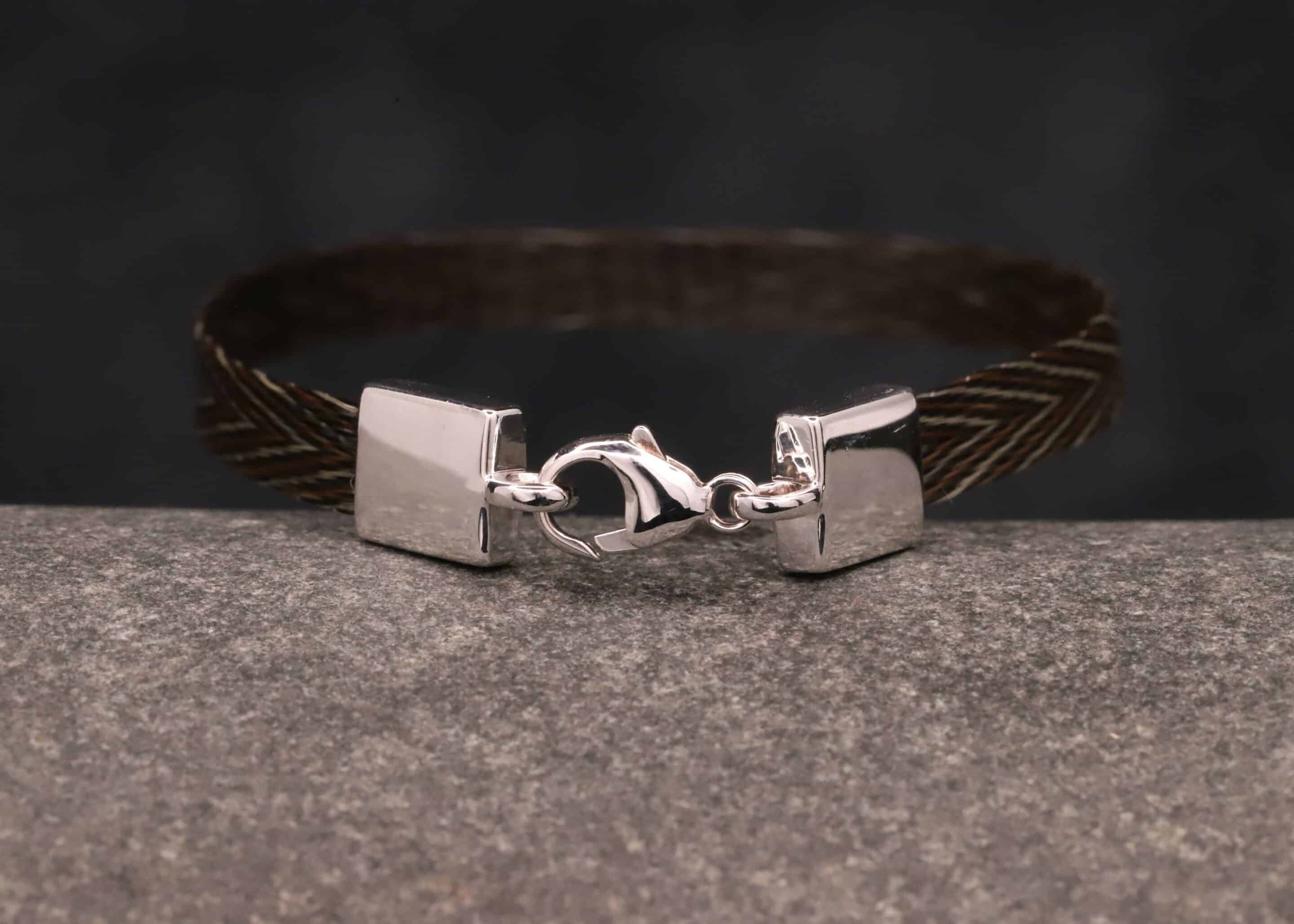 pferdehaarschmuck armband aus gewebten pferdehaaren und silber verschluss schmuckgarten