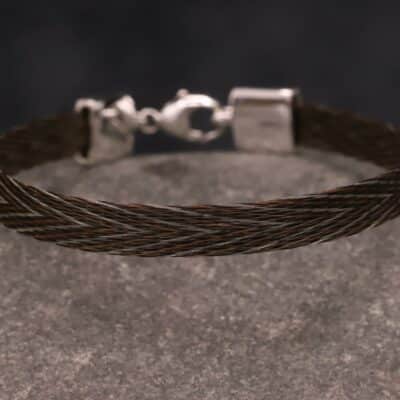 pferdehaarschmuck armband aus gewebten pferdehaaren und silber verschluss schmuckgarten