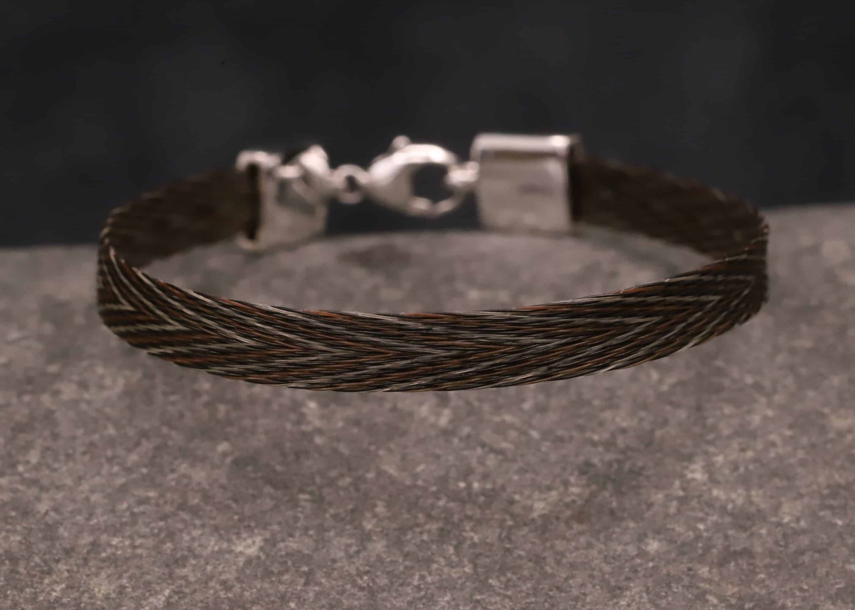 pferdehaarschmuck armband aus gewebten pferdehaaren und silber verschluss schmuckgarten