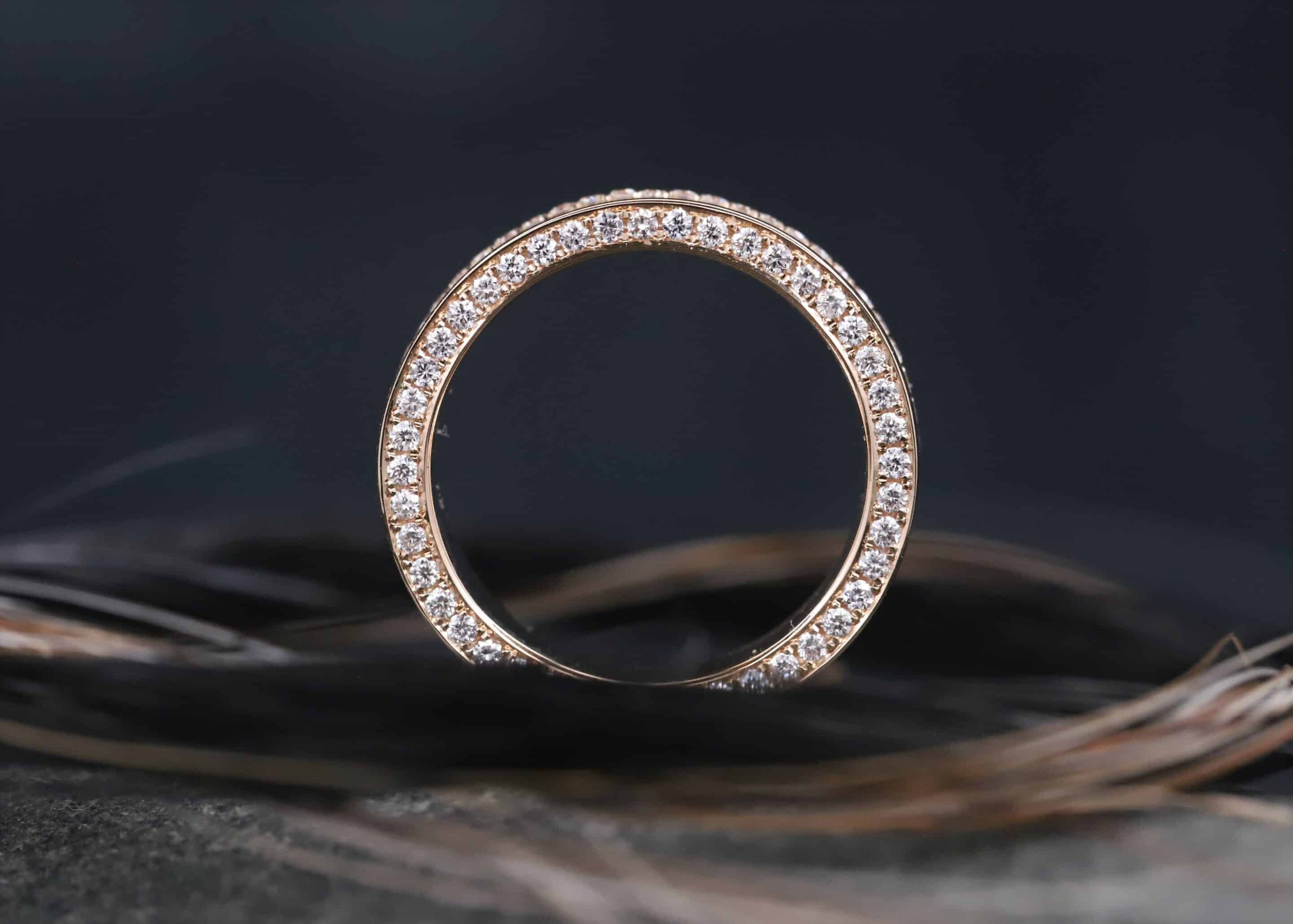 Pferdehaarring 585er Rosegold mit Brillanten – Bild 8