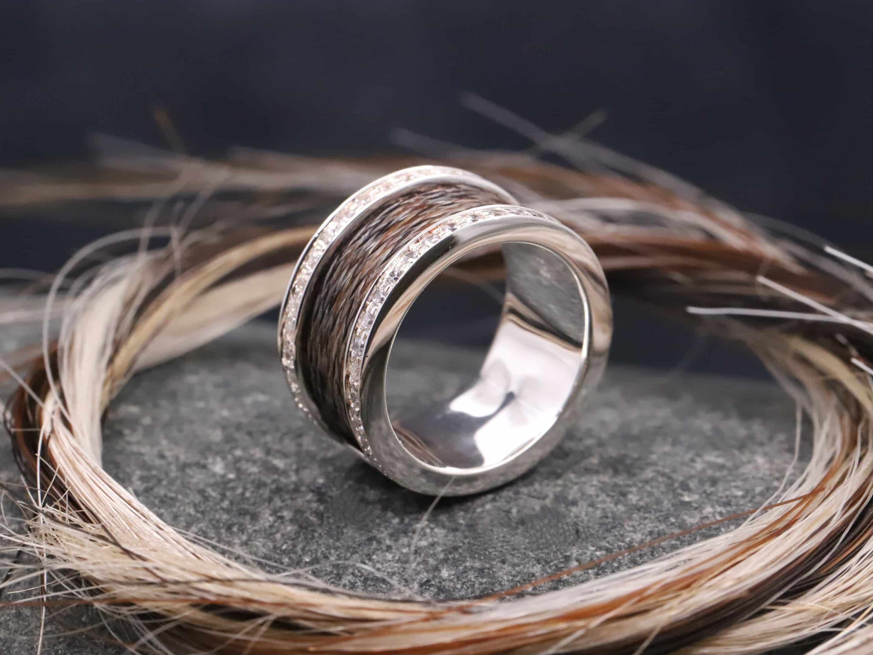 Pferdehaarring 925er Silber mit Zirkonia – Bild 2