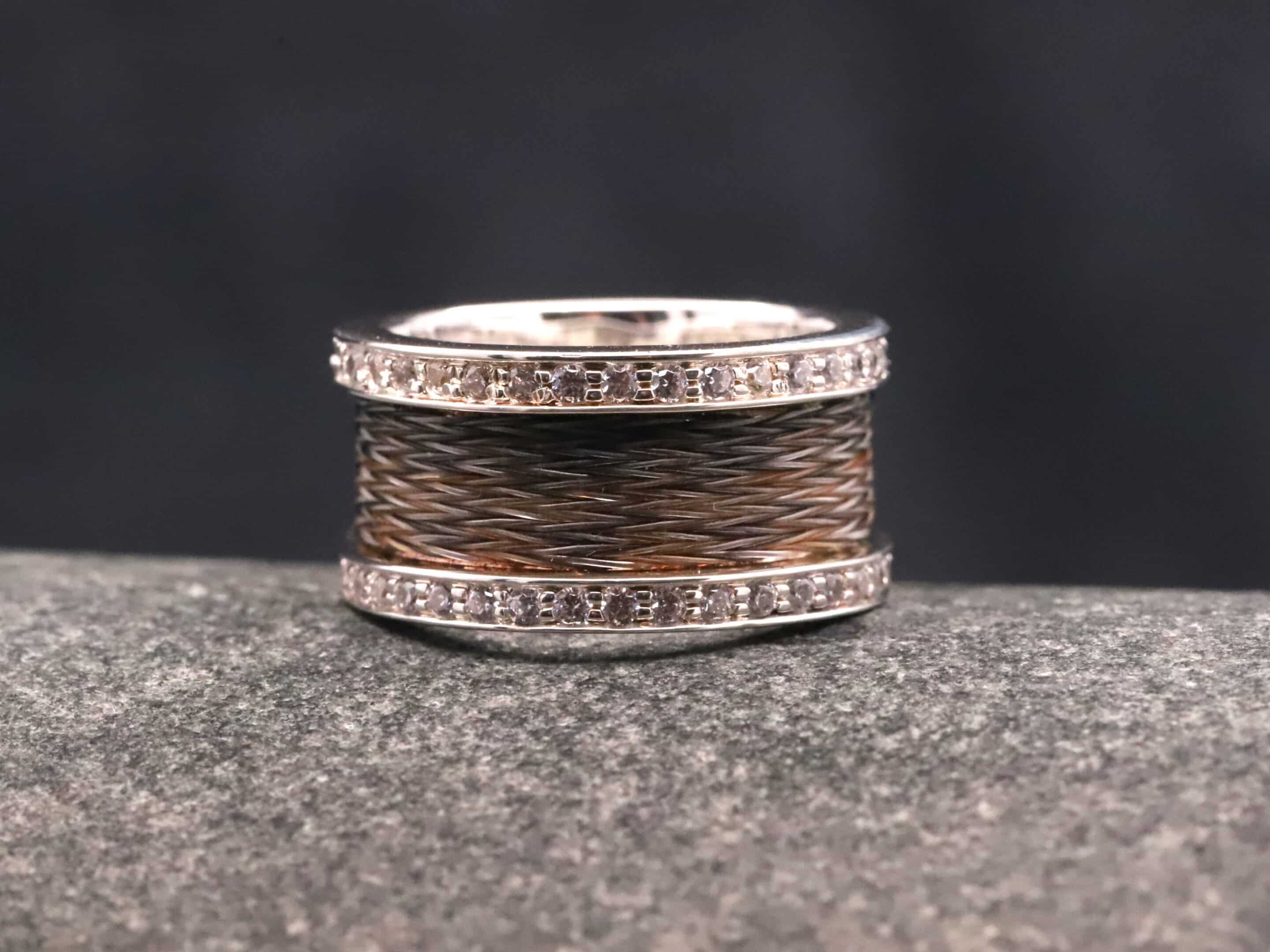 Pferdehaarring 925er Silber mit Zirkonia – Bild 5