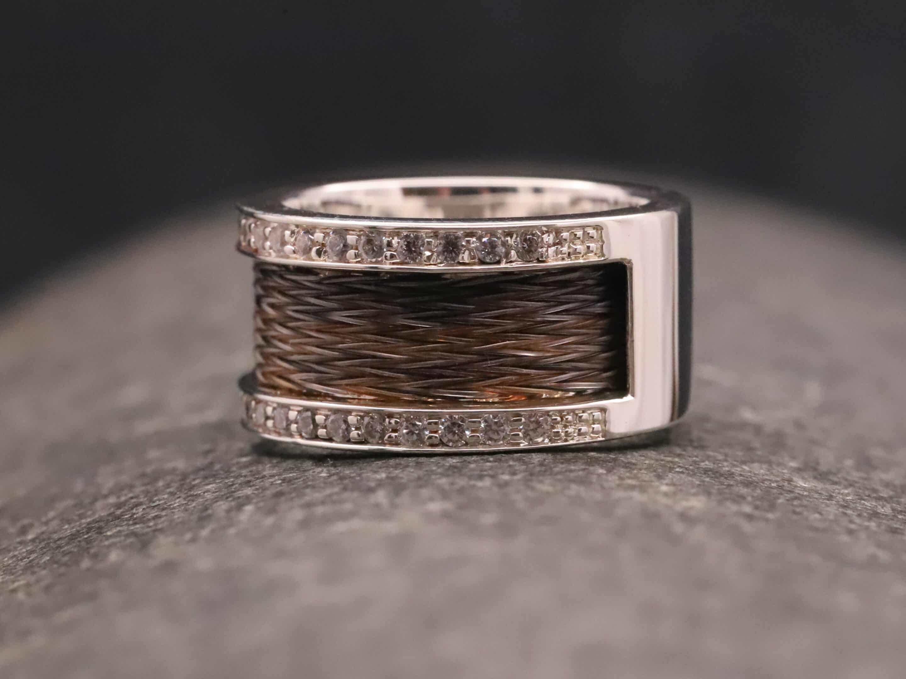 Pferdehaarring 925er Silber mit Zirkonia – Bild 6