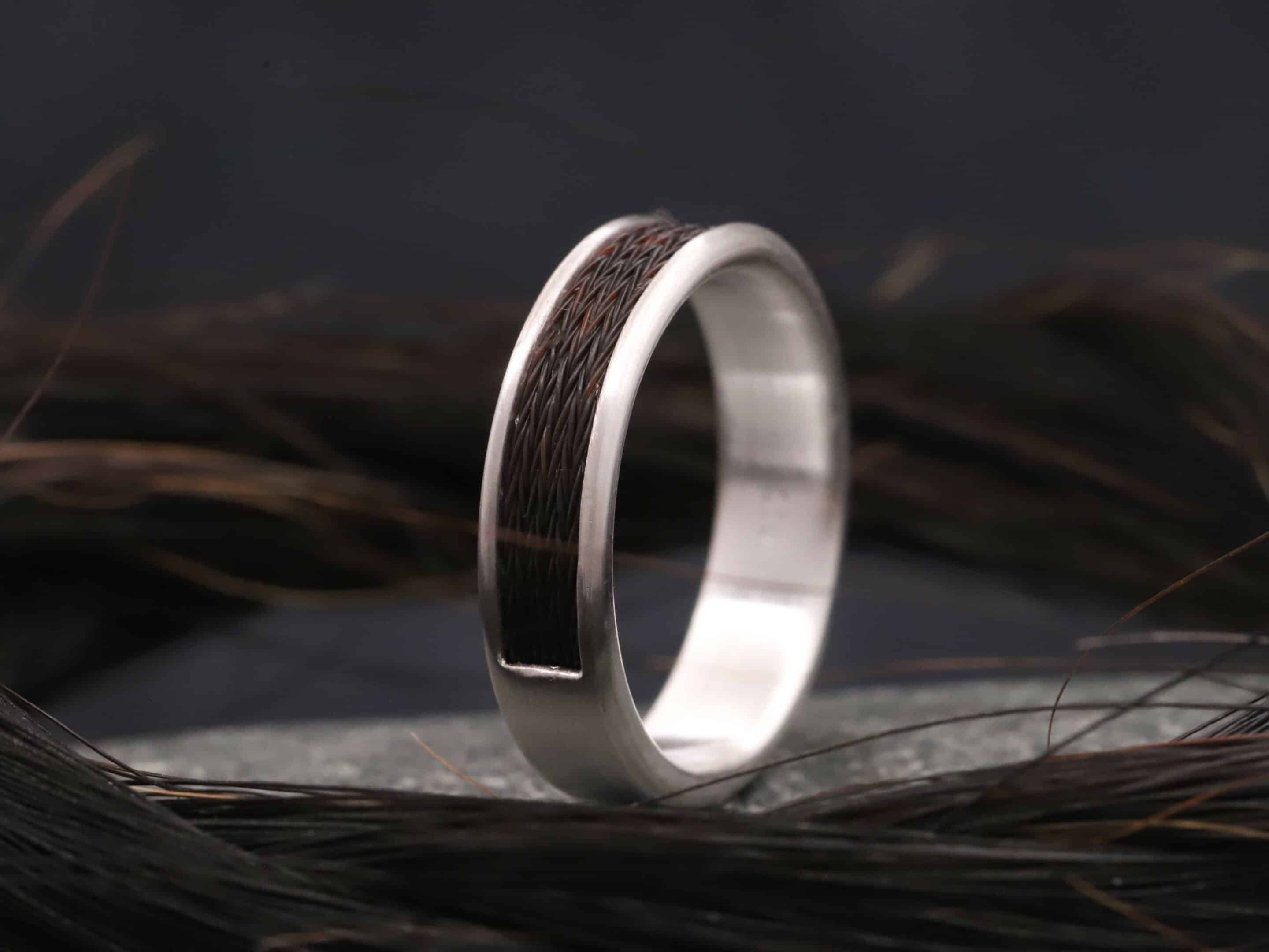 Pferdehaarring Komfort Modell 925er Silber – Bild 6