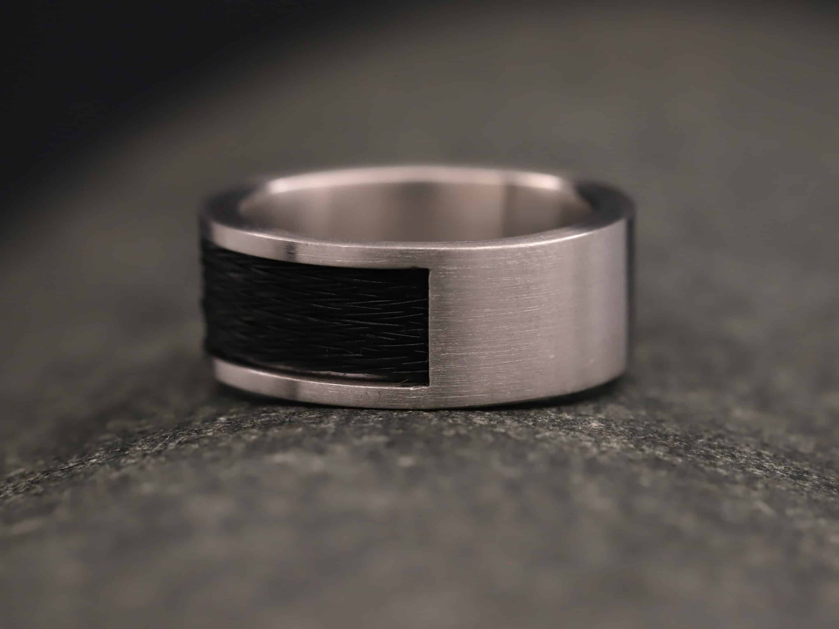 Pferdehaarring 950er Platin – Bild 2