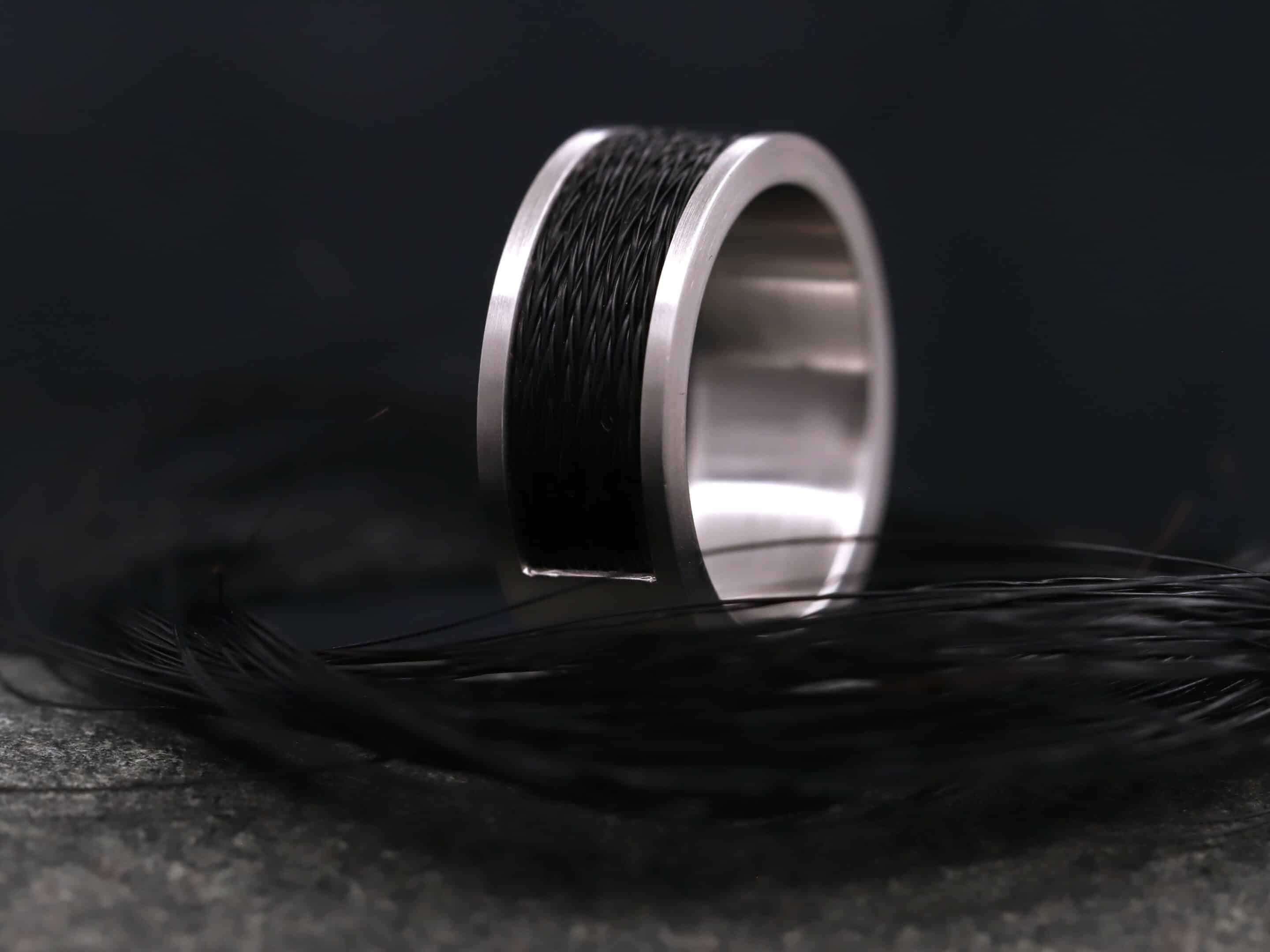 Pferdehaarring 950er Platin