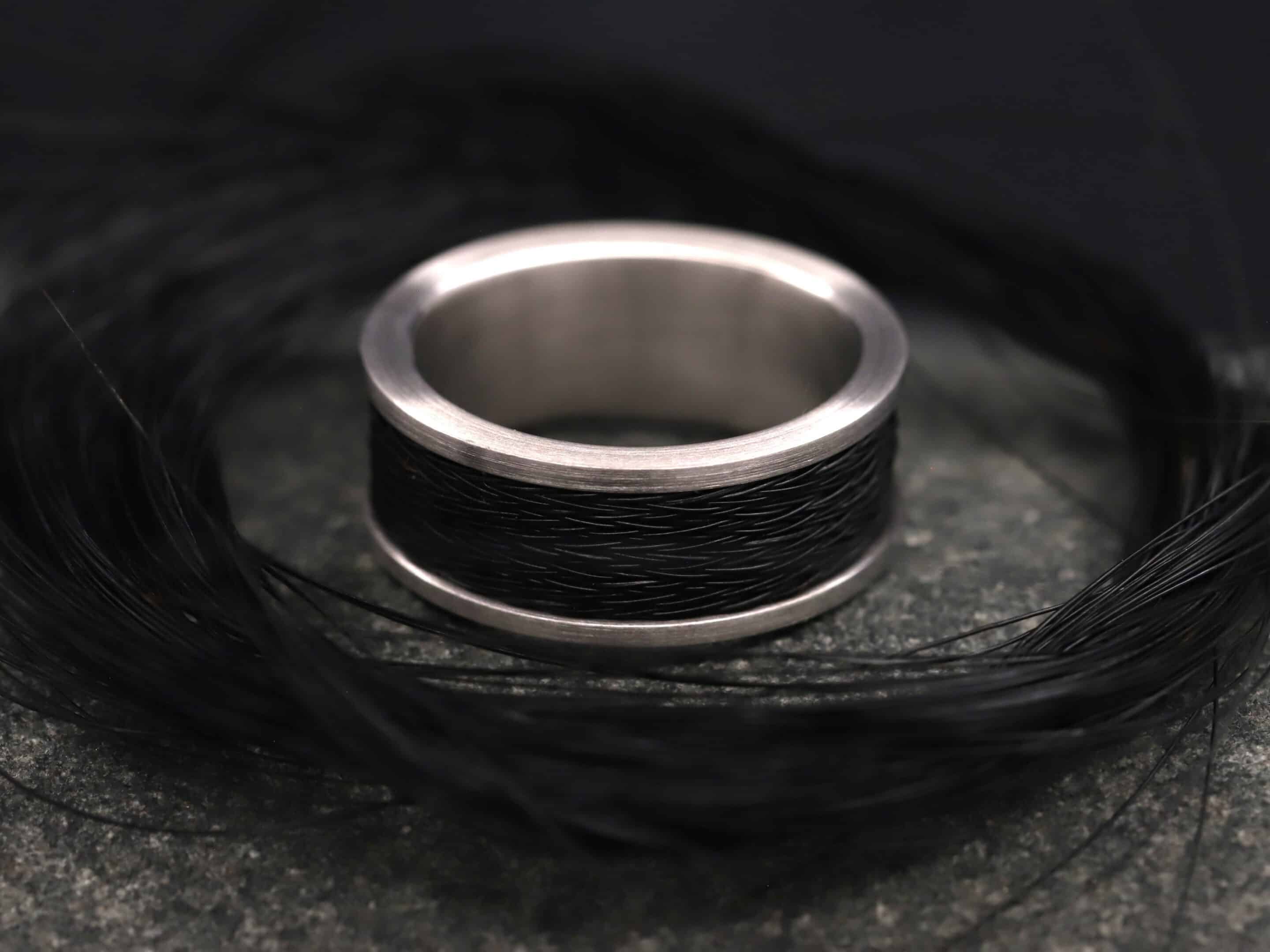 Pferdehaarring 950er Platin – Bild 8