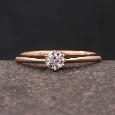 verlobungsring in rosegold mit diamant hergestellt im schmuchgarten