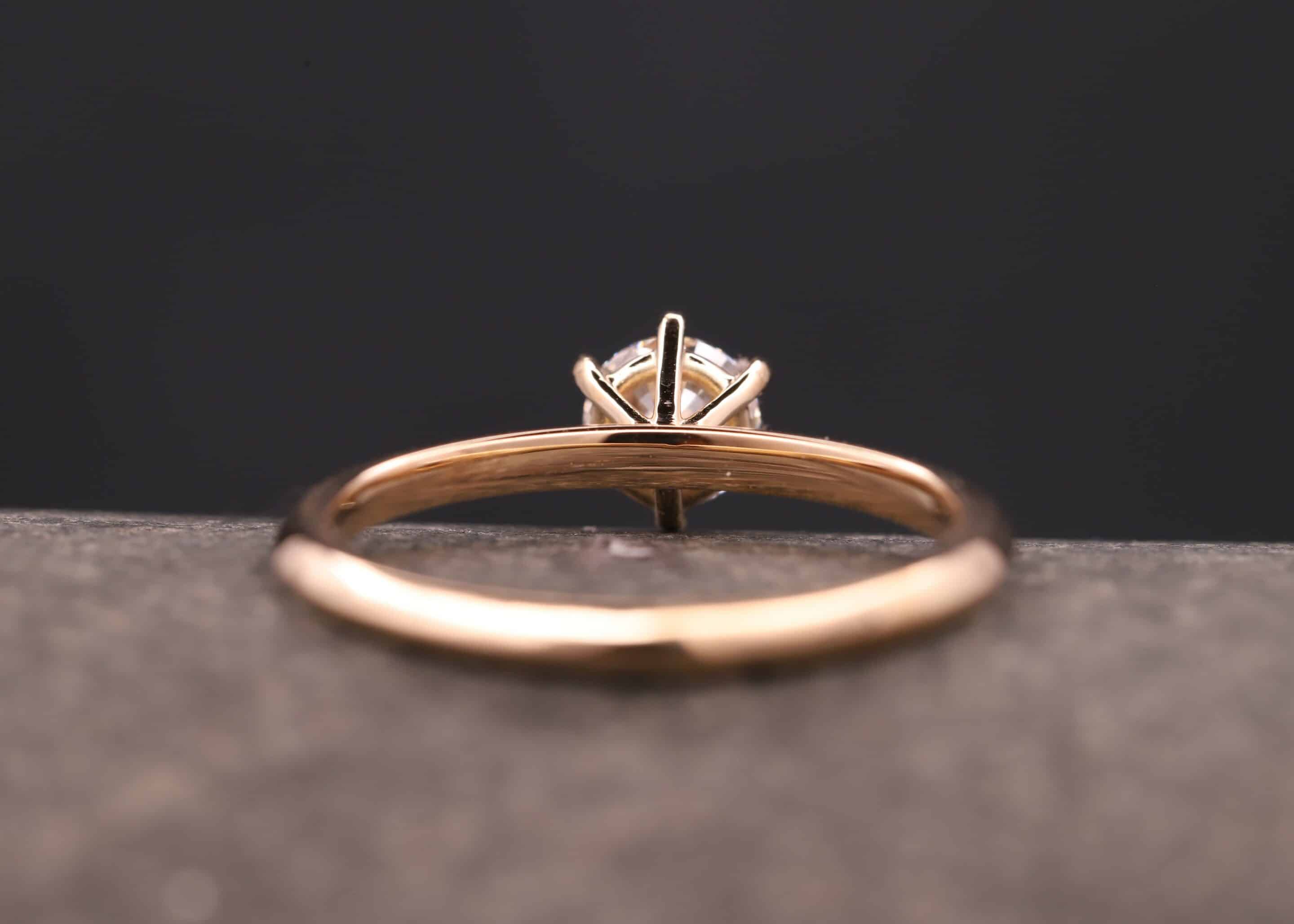 rose gold solitaire ring mit diamant