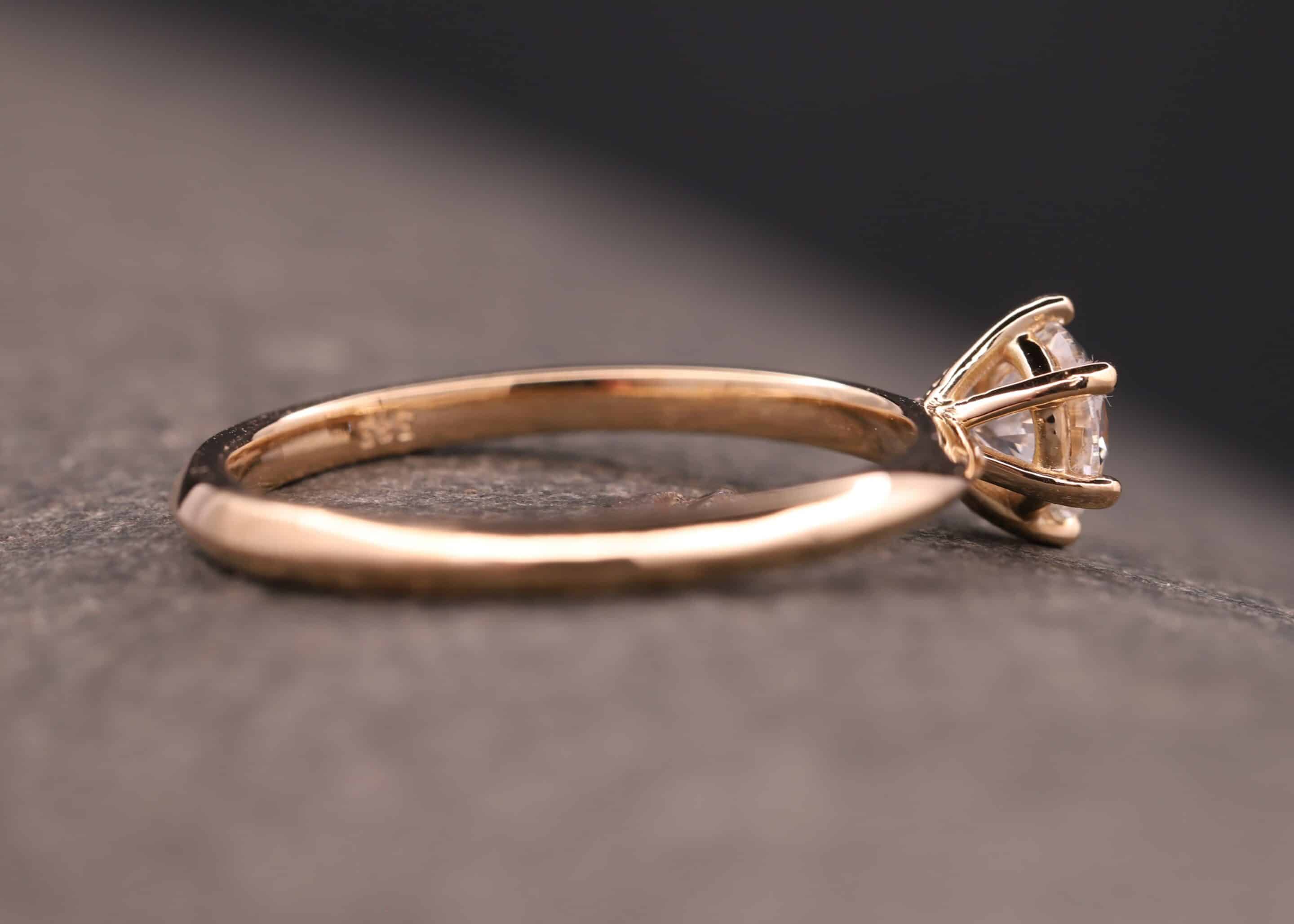 rose gold solitaire ring mit diamant