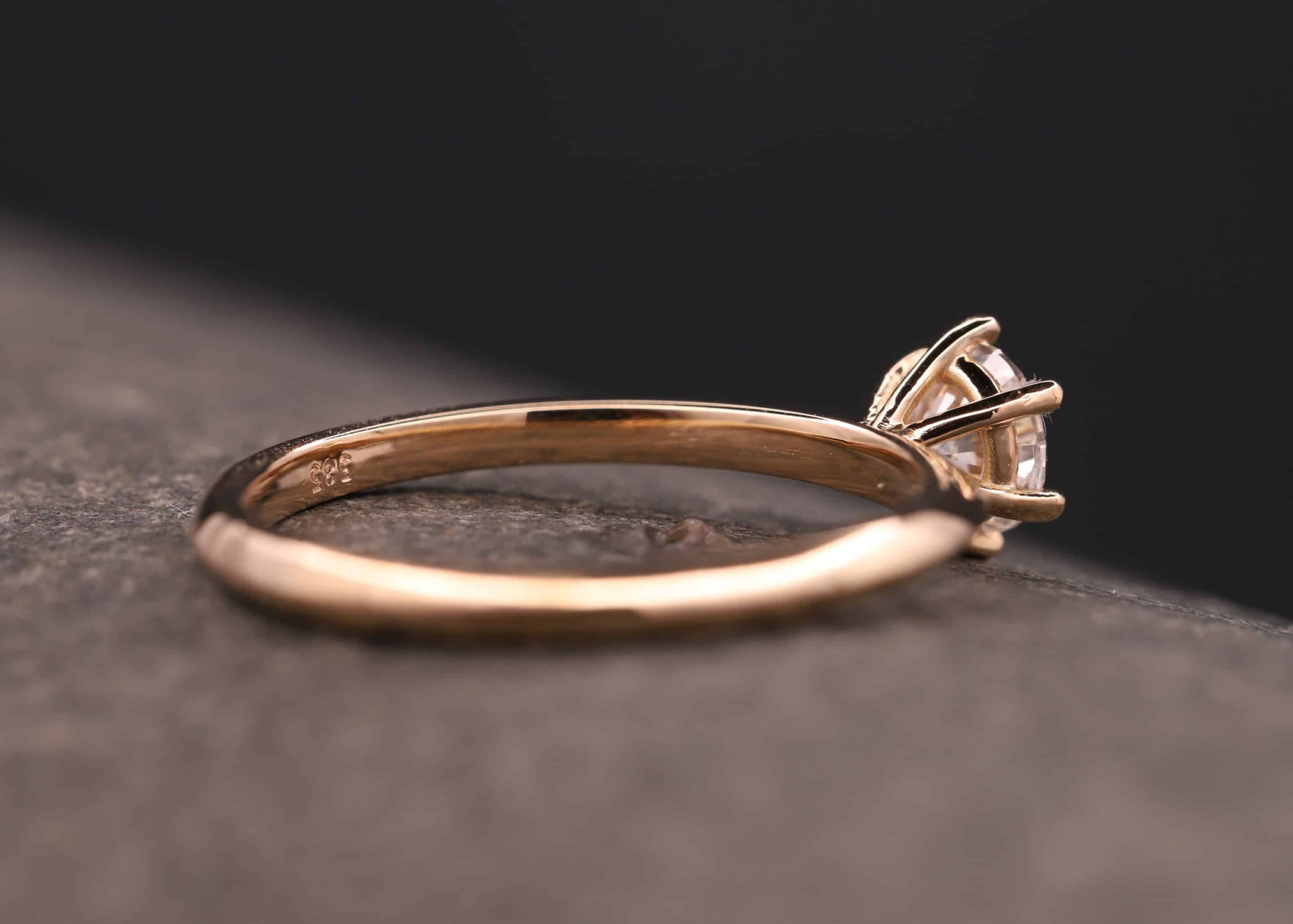 rose gold solitaire ring mit diamant