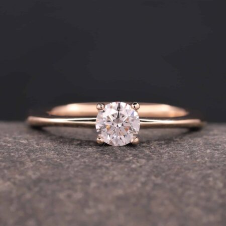 solitaire ring in gold mit brillant hergestellt im schmuchgarten