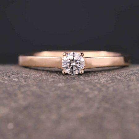 verlobungs ring - solitaire ring in gold mit diamant