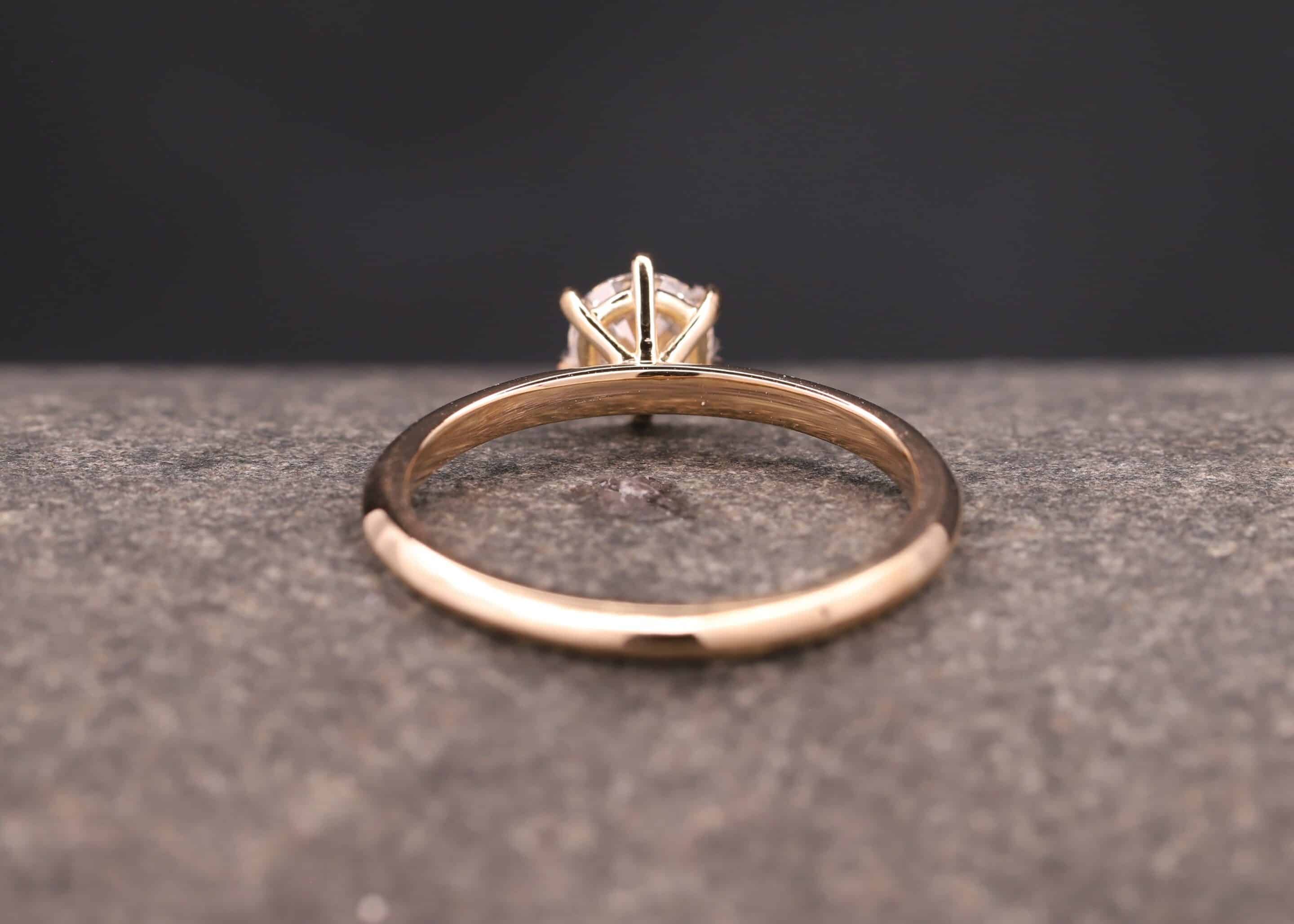 rose gold solitaire ring mit diamant
