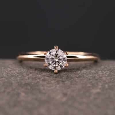 rose gold solitaire ring mit diamant