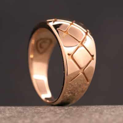 caretta chesterfield - ausgefallener breiter gold ring aus stolberg
